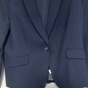 Talbots Blue Blazer with Tailored Fit and Notched Lapels